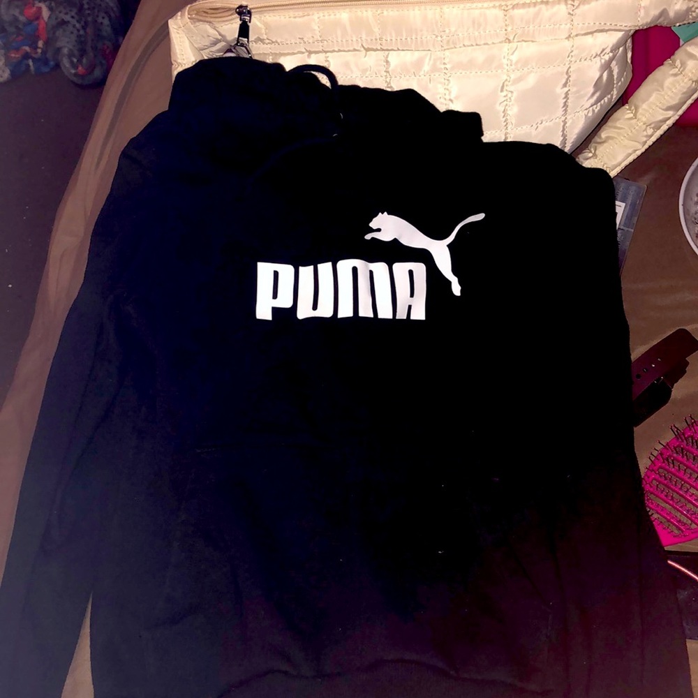 Black puma hoodie